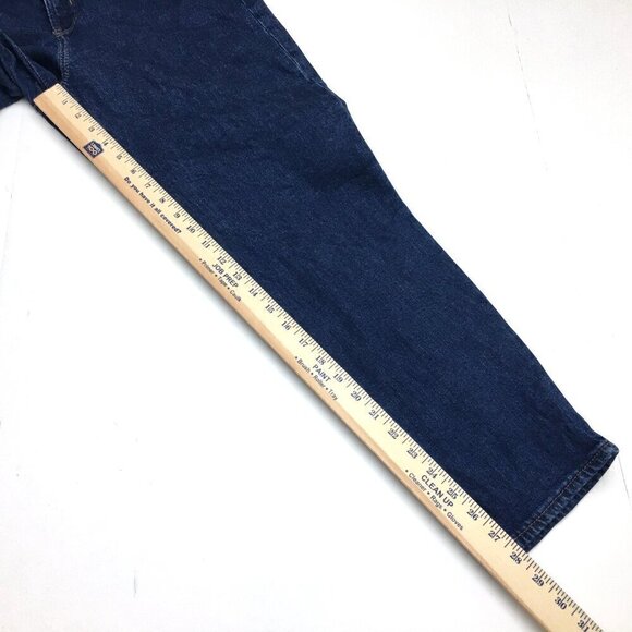 Old Navy Women's Jeans O.G. Straight Leg High Rise Dark Wash size 12 length 28" - Picture 5 of 8